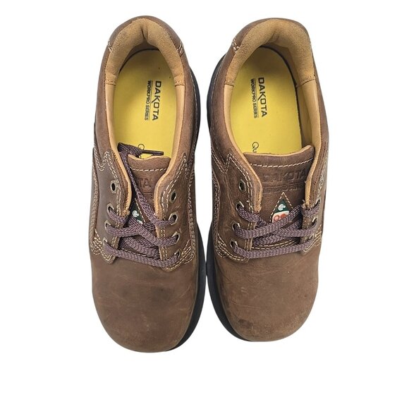DAKOTA Men\'s Aluminum Toe Composite Plate Oxford Safety Shoes 1117QC Brown 8W main image 5